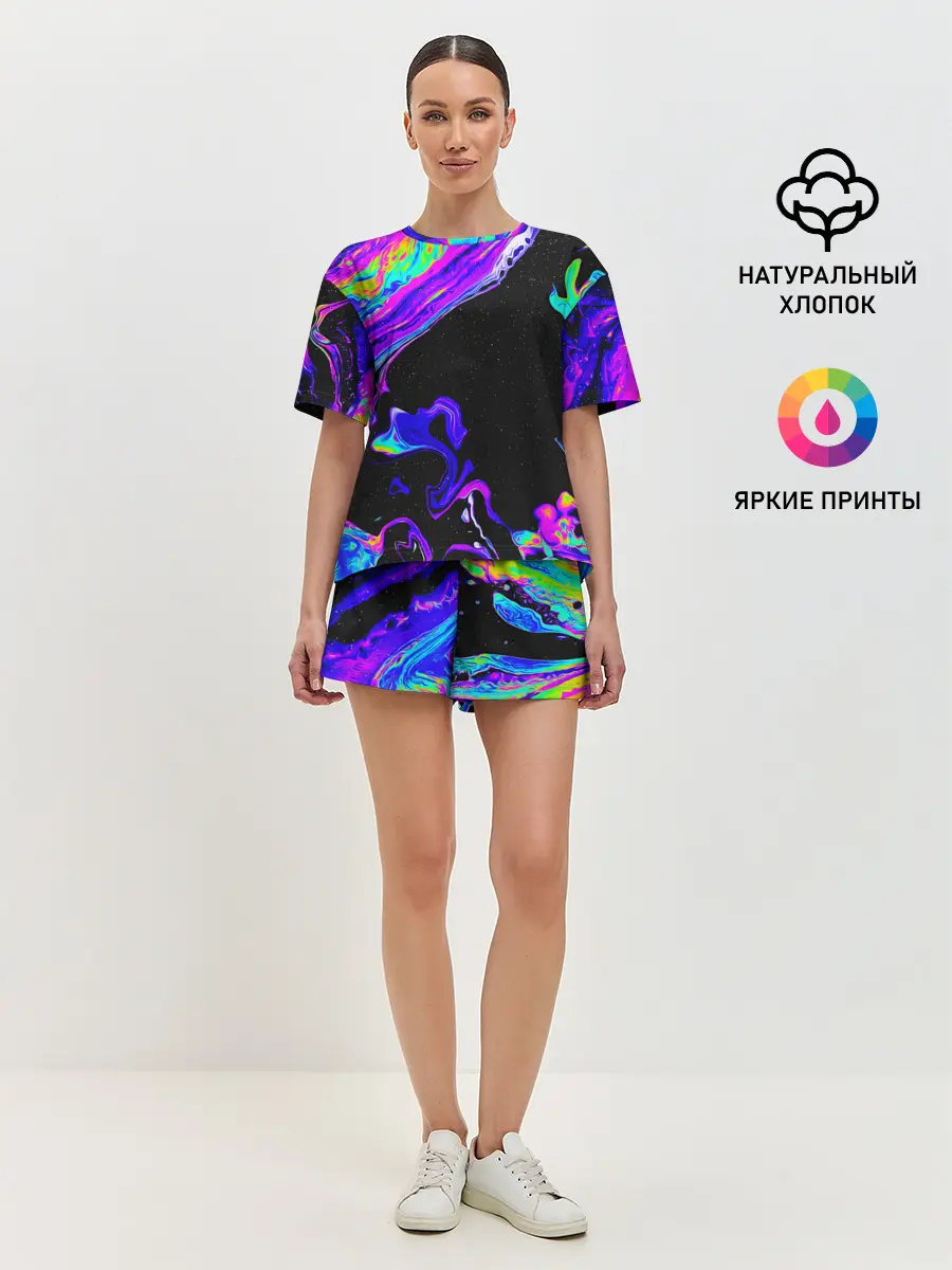 Женская пижама с шортами / DIGITAL ABSTRACT