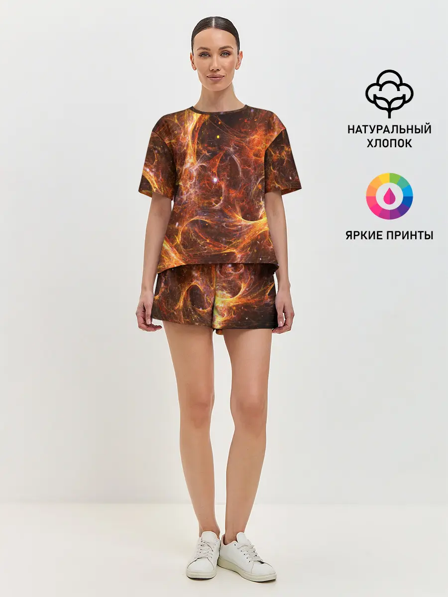 Женская пижама с шортами / КОСМОС