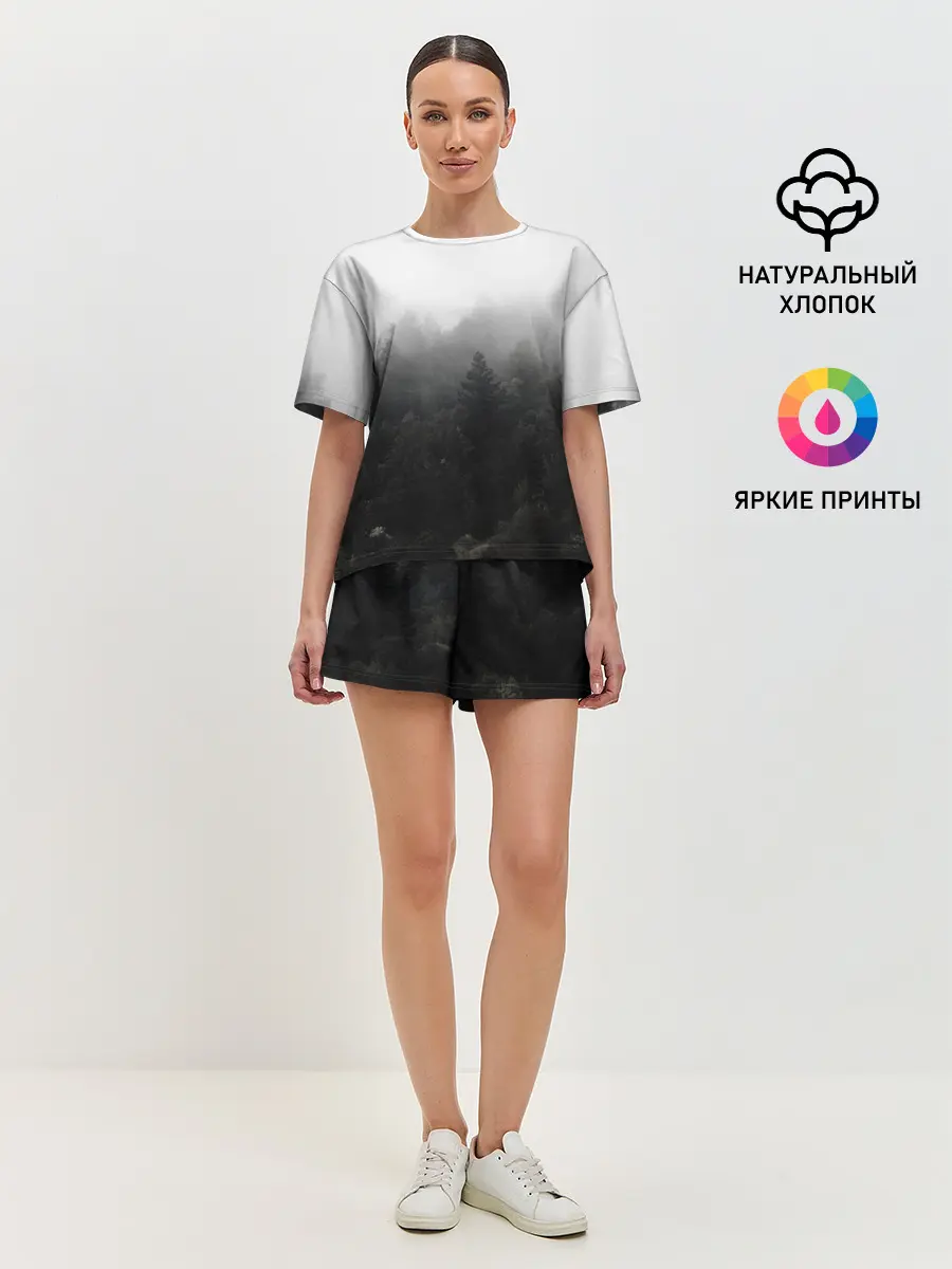 Женская пижама с шортами / Лес