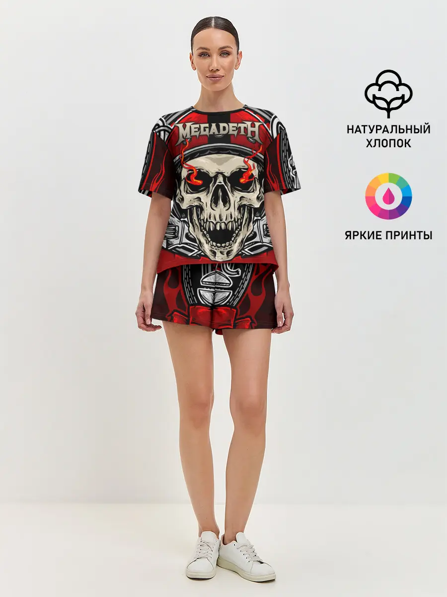Женская пижама с шортами / Megadeth