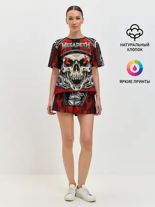 Женская пижама с шортами / Megadeth