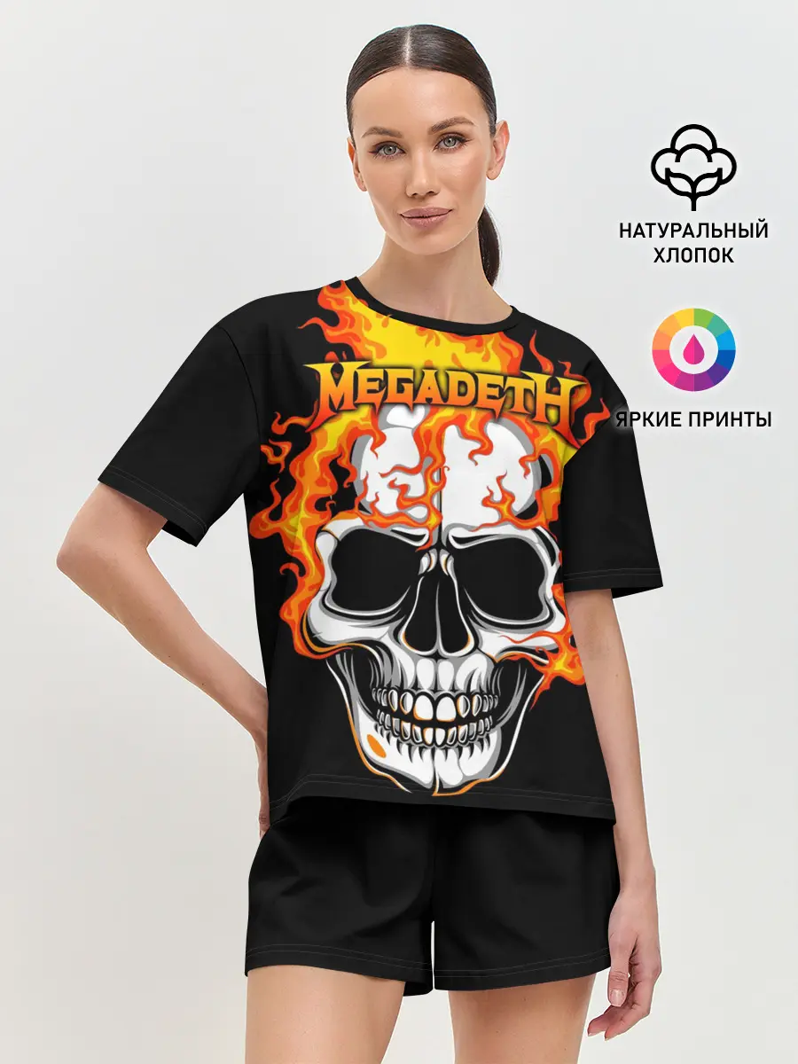 Женская пижама с шортами / Megadeth