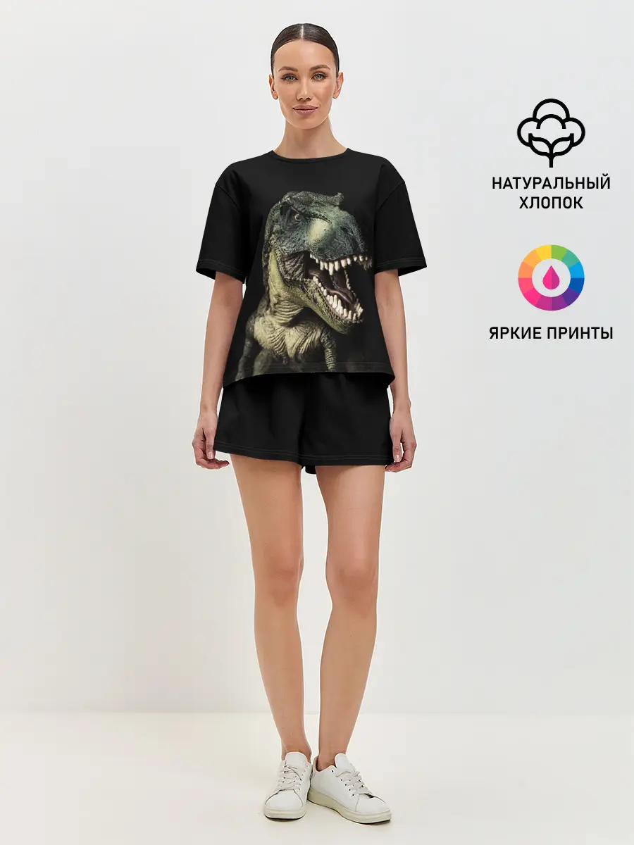 Женская пижама с шортами / Динозавр T-Rex