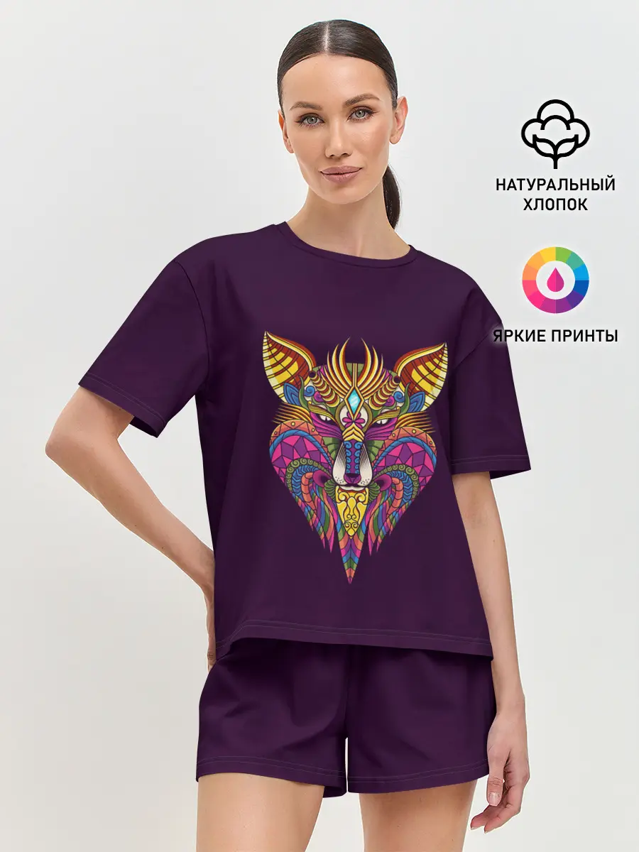 Женская пижама с шортами / ВОЛШЕБНАЯ ЛИСА | MAGIC FOX