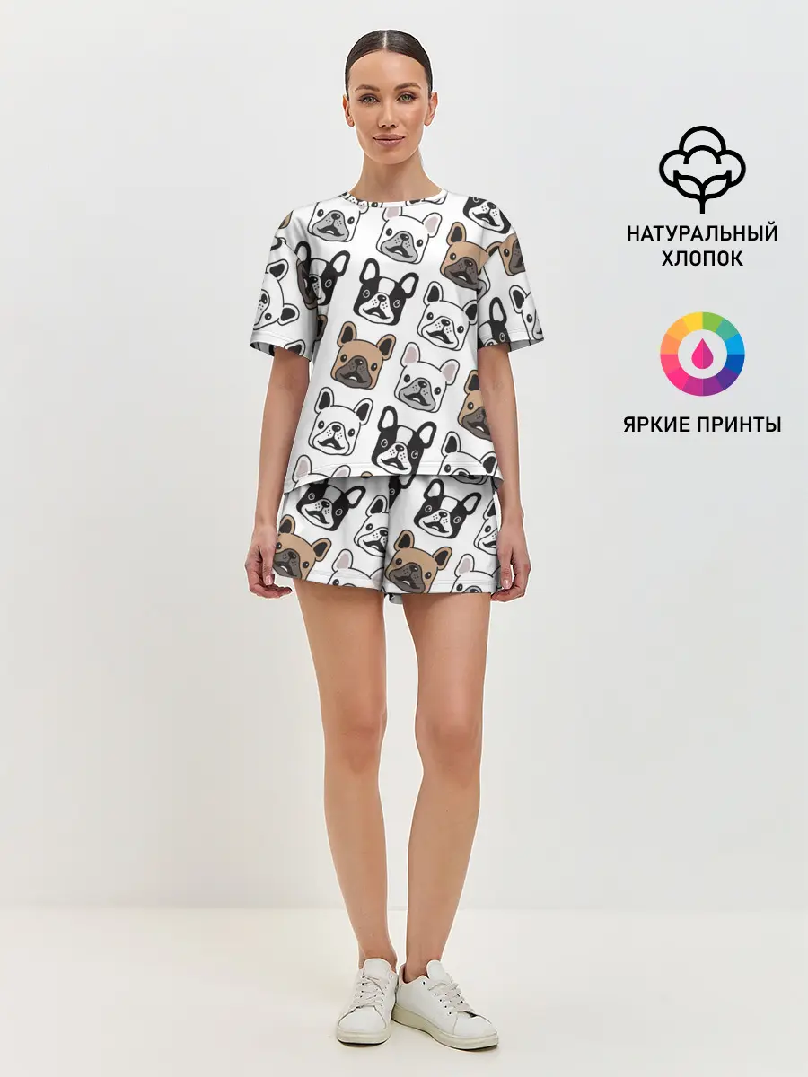 Женская пижама с шортами / БОСТОН ТЕРЬЕР | BOSTON TERRIER