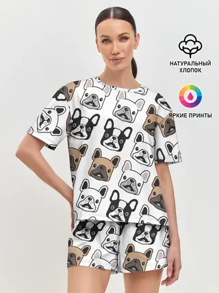 Женская пижама с шортами / БОСТОН ТЕРЬЕР | BOSTON TERRIER
