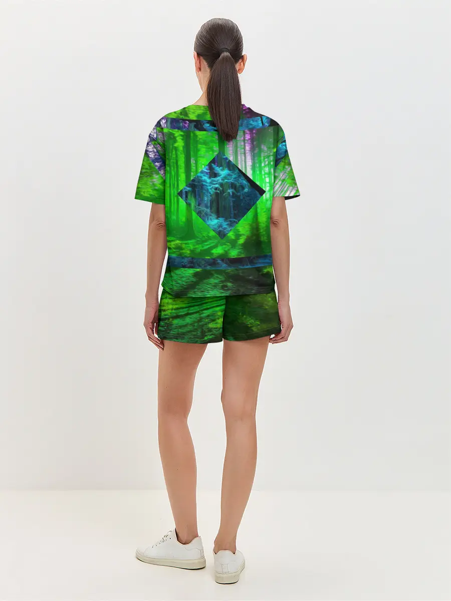 Женская пижама с шортами / ПСИХОДЕЛИЯ ЛЕСА