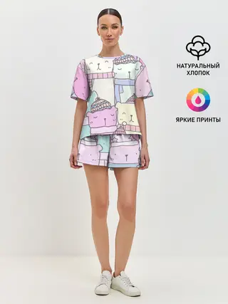 Женская пижама с шортами / Каваи