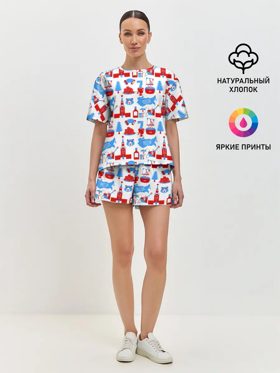 Женская пижама с шортами / РОССИЯ УЗОР