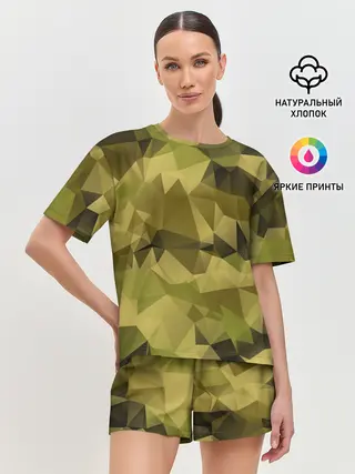 Женская пижама с шортами / СОВРЕМЕННЫЙ КАМУФЛЯЖ