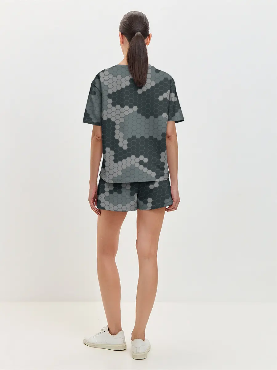 Женская пижама с шортами / КАМУФЛЯЖ СОТЫ