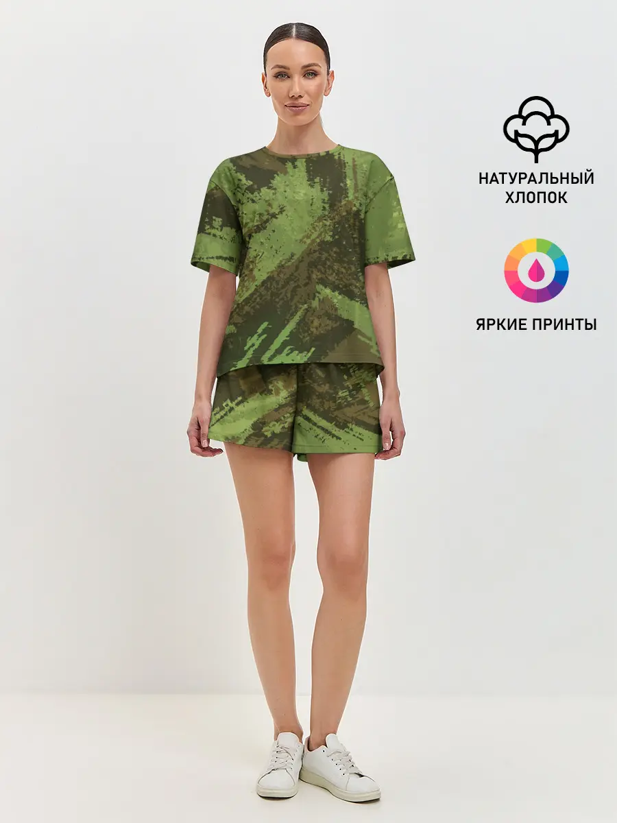 Женская пижама с шортами / КАМУФЛЯЖ BROWN