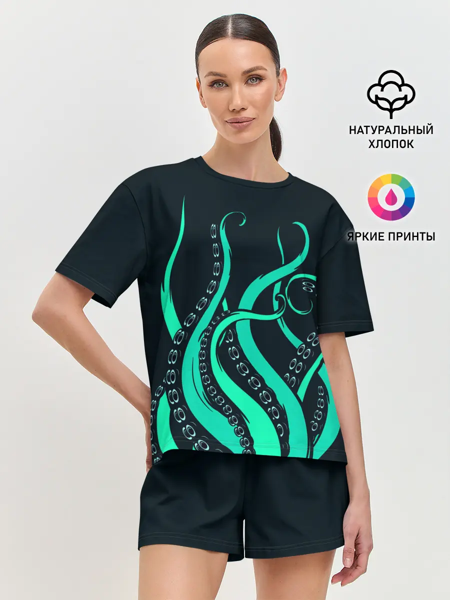 Женская пижама с шортами / Щупальца осьминога