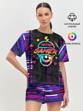 Женская пижама с шортами / RETROGAMER3D47