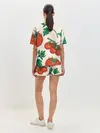 Женская пижама с шортами / Летние овощи