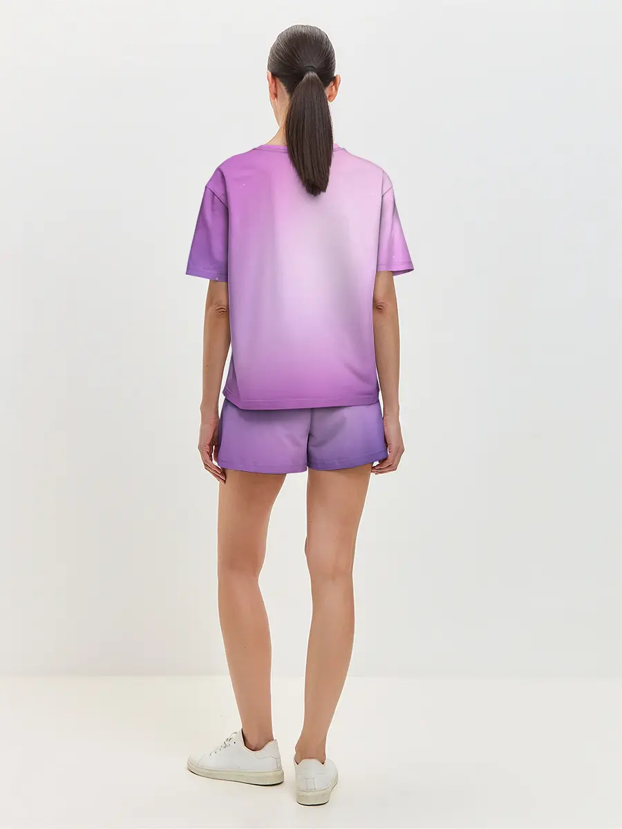 Женская пижама с шортами / Нежный фиолет