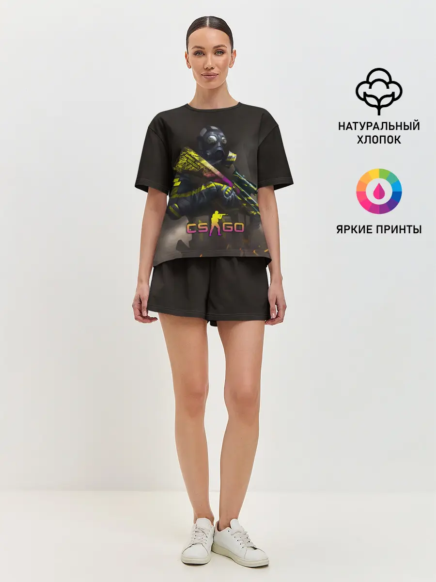 Женская пижама с шортами / CS:GO ЗАРЯЖЕН ПОБЕЖДАТЬ