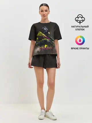 Женская пижама с шортами / CS:GO ЗАРЯЖЕН ПОБЕЖДАТЬ