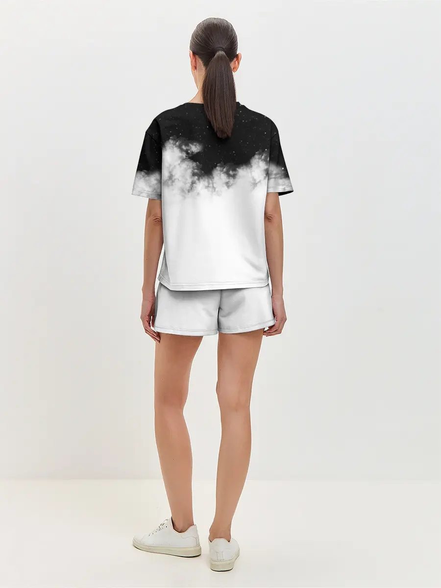 Женская пижама с шортами / Galaxy wolf