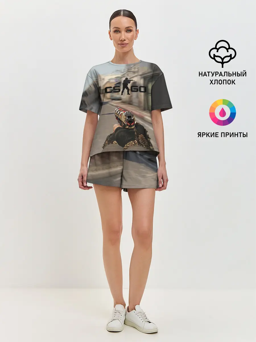 Женская пижама с шортами / CS:GO - Ominous Look | Зловещий взгляд