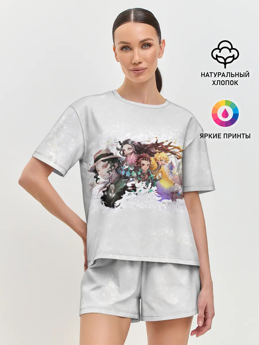 Женская пижама с шортами / Клинок рассекающий демонов