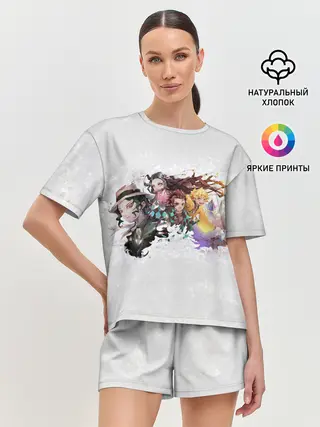 Женская пижама с шортами / Клинок рассекающий демонов