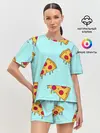 Женская пижама с шортами / Ароматная пицца