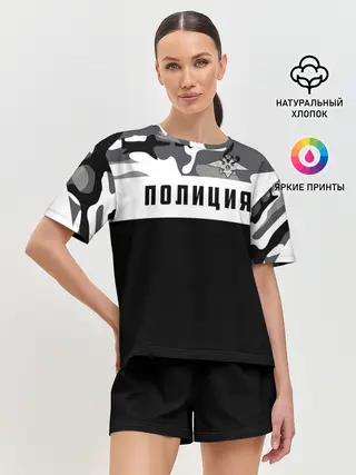 Женская пижама с шортами / Полиция