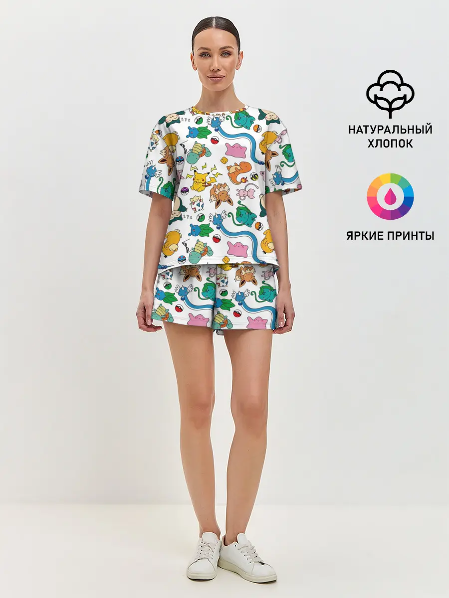 Женская пижама с шортами / ПОКЕМОНЫ