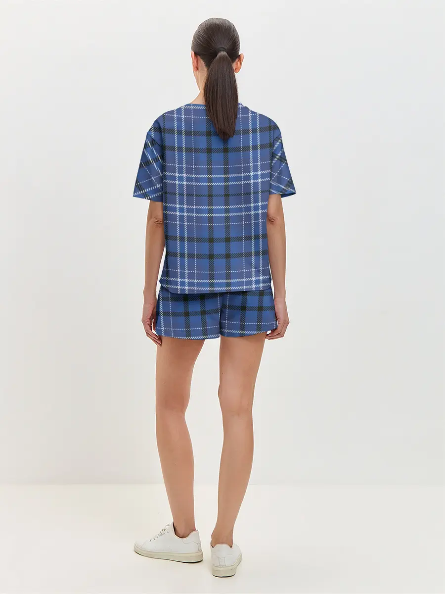 Женская пижама с шортами / Шотландка | Tartan