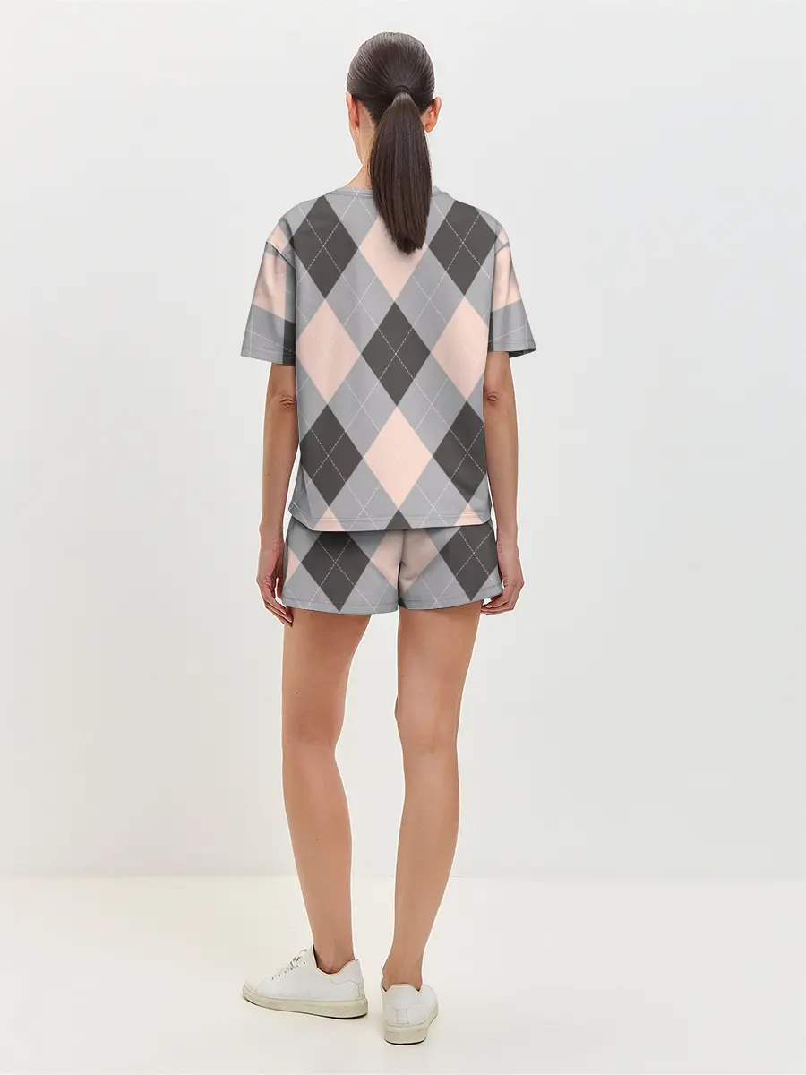 Женская пижама с шортами / Шотландка | Tartan