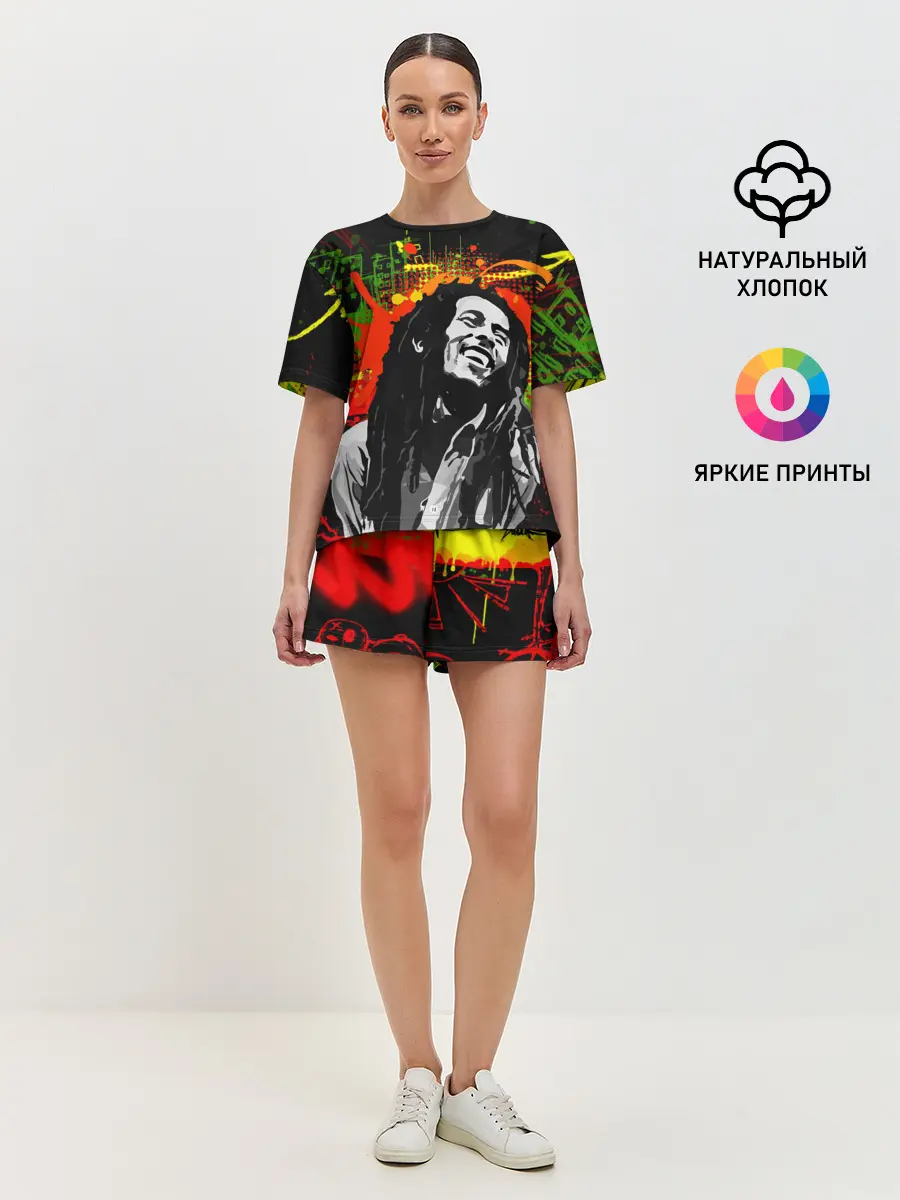 Женская пижама с шортами / Боб Марли