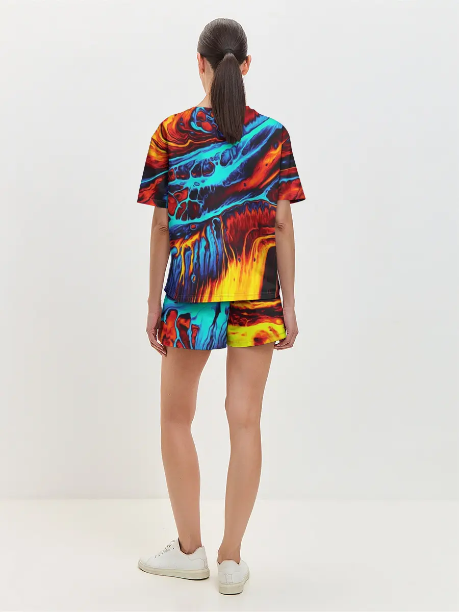 Женская пижама с шортами / CS GO STRIPES FLAME | КС ГО ПЛАМЯ