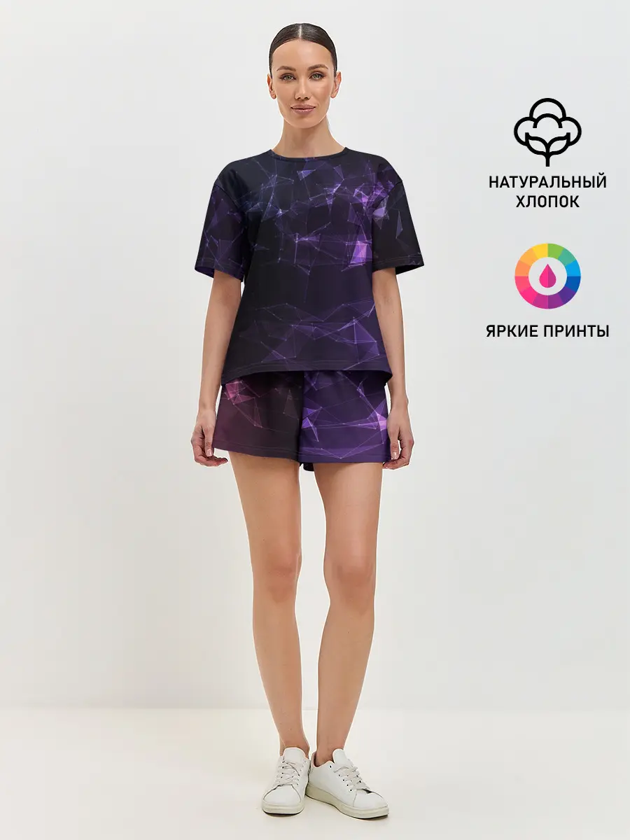 Женская пижама с шортами / Абстракция