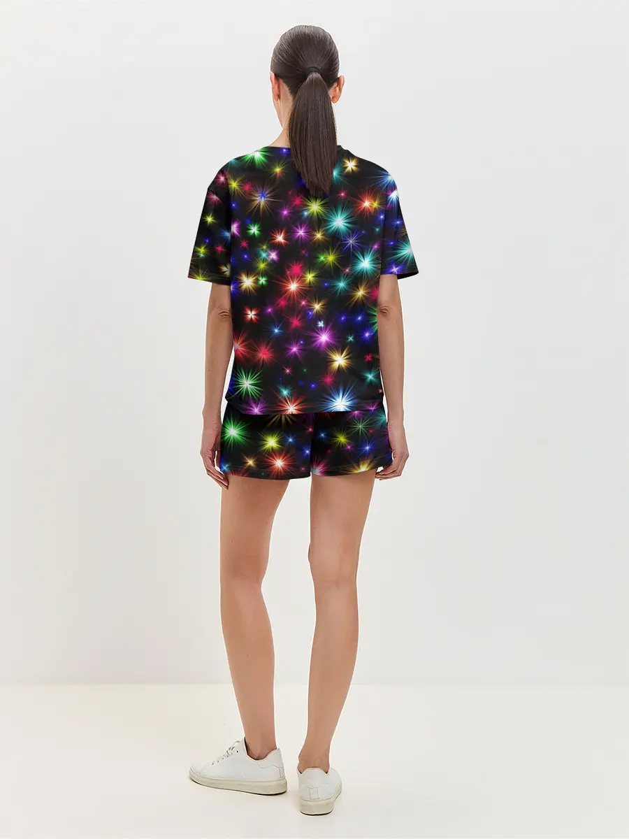 Женская пижама с шортами / Яркие звезды