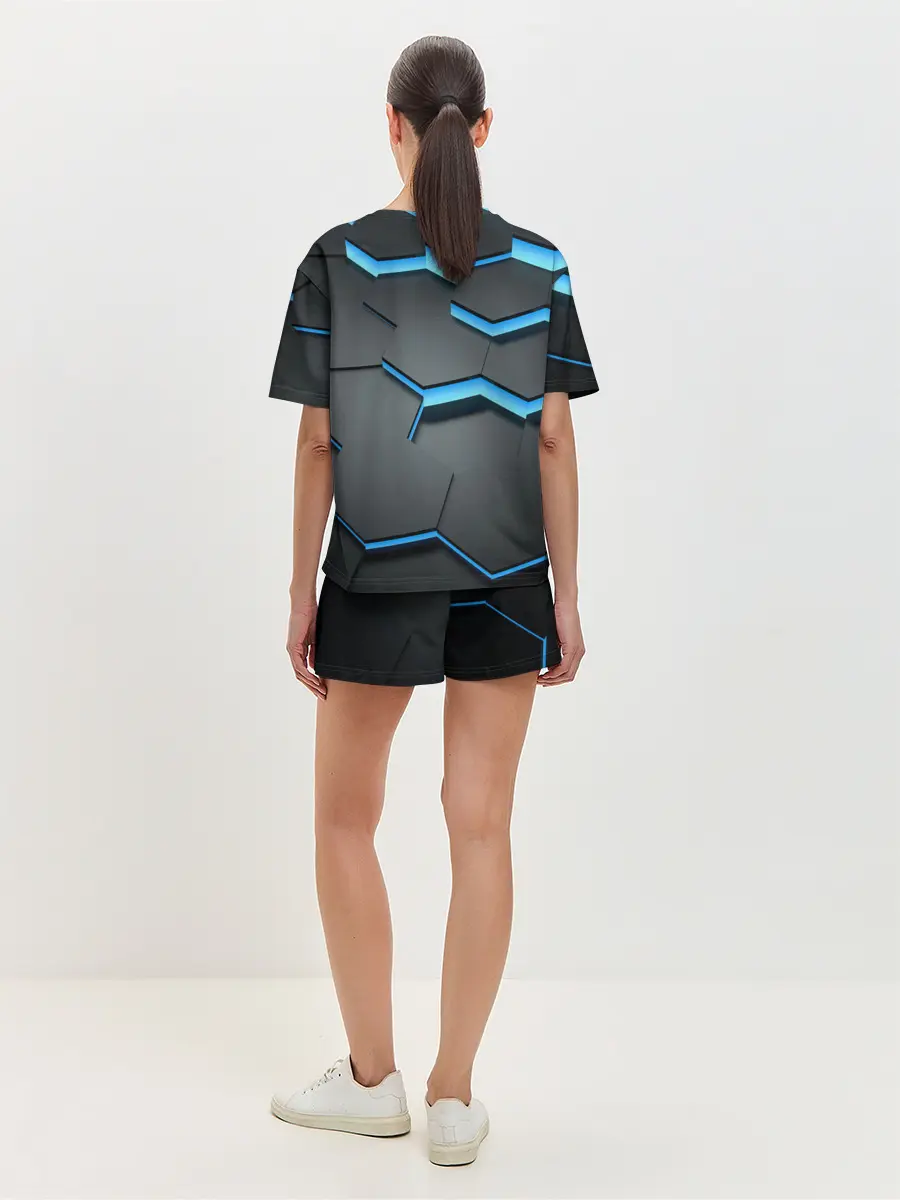 Женская пижама с шортами / 3D Плиты