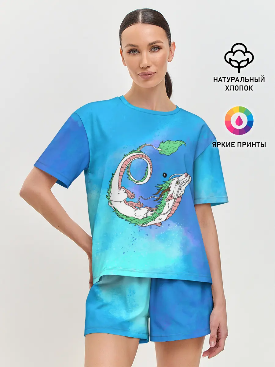 Женская пижама с шортами / Унесенные призраками Хаку