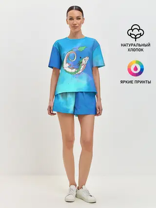 Женская пижама с шортами / Унесенные призраками Хаку