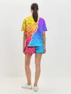 Женская пижама с шортами / Цветные переливы