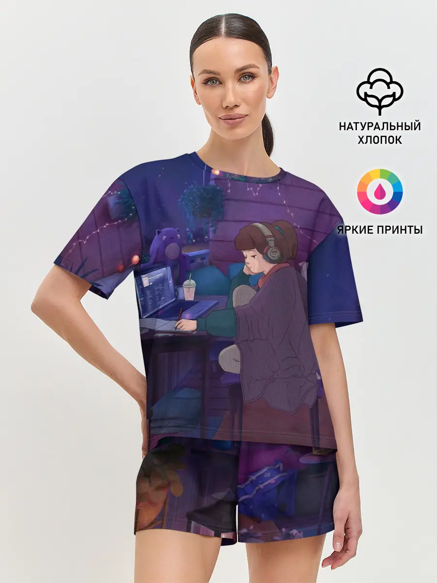 Женская пижама с шортами / ЛЕТО