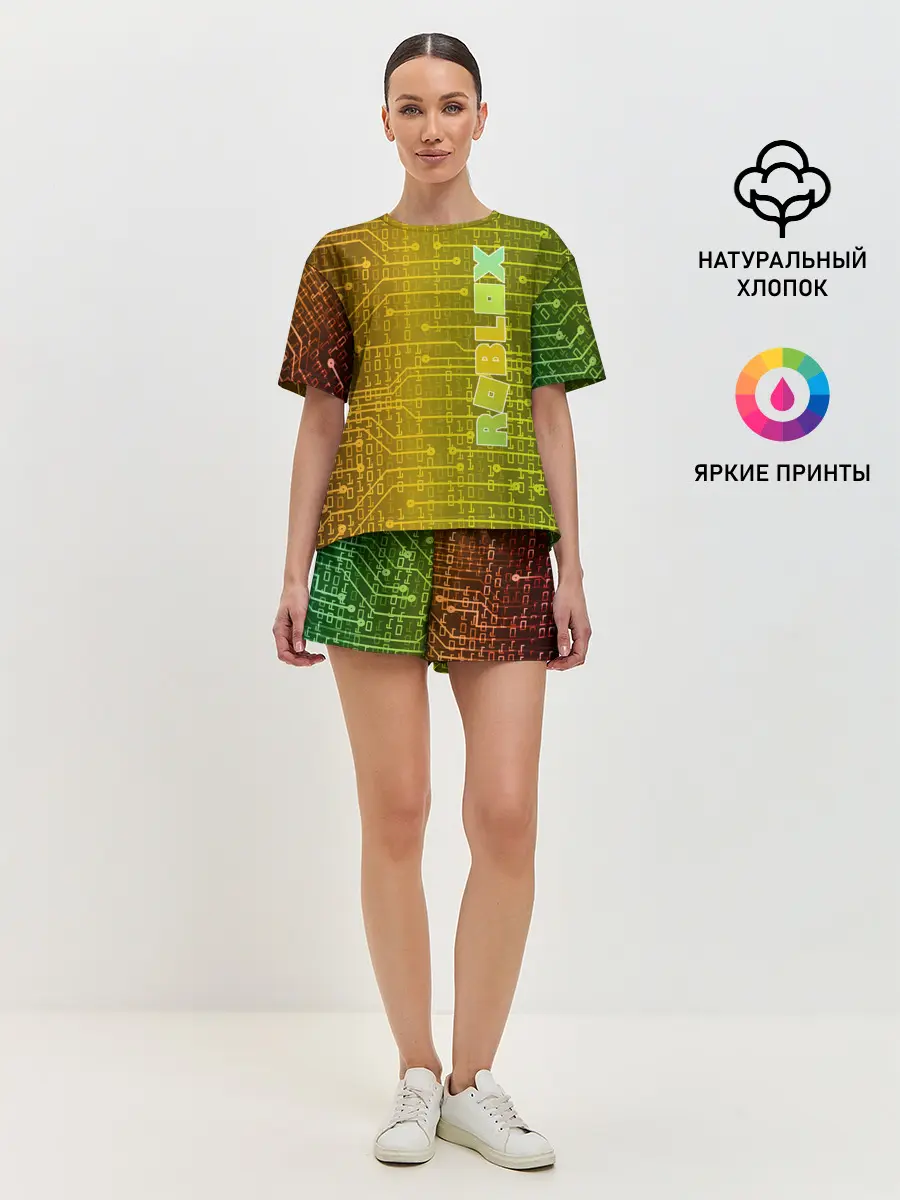 Женская пижама с шортами / Roblox