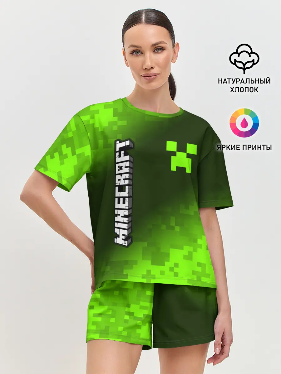Женская пижама с шортами / MINECRAFT / МАЙНКРАФТ