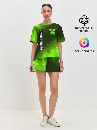 Женская пижама с шортами / MINECRAFT / МАЙНКРАФТ