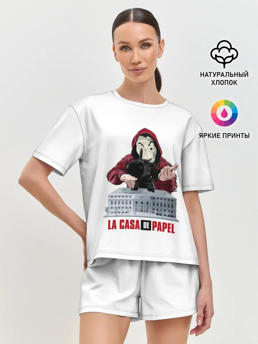 Женская пижама с шортами / БУМАЖНЫЙ ДОМ