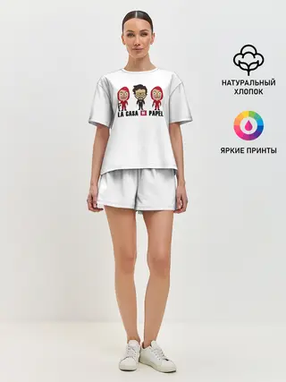 Женская пижама с шортами / БУМАЖНЫЙ ДОМ