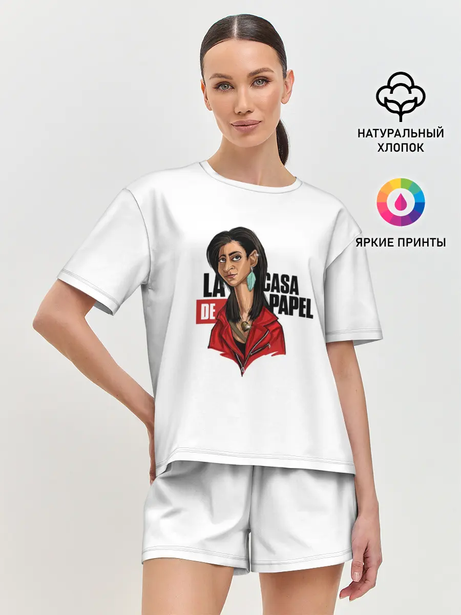 Женская пижама с шортами / БУМАЖНЫЙ ДОМ