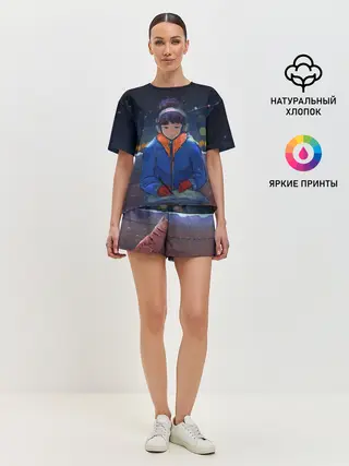 Женская пижама с шортами / Зима