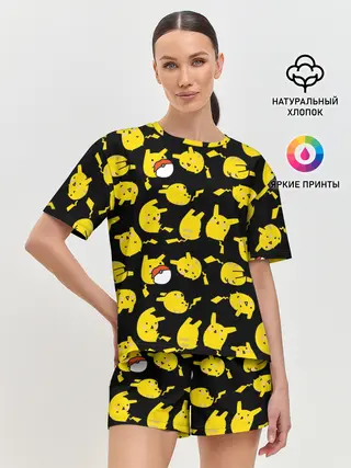 Женская пижама с шортами / Пикачу