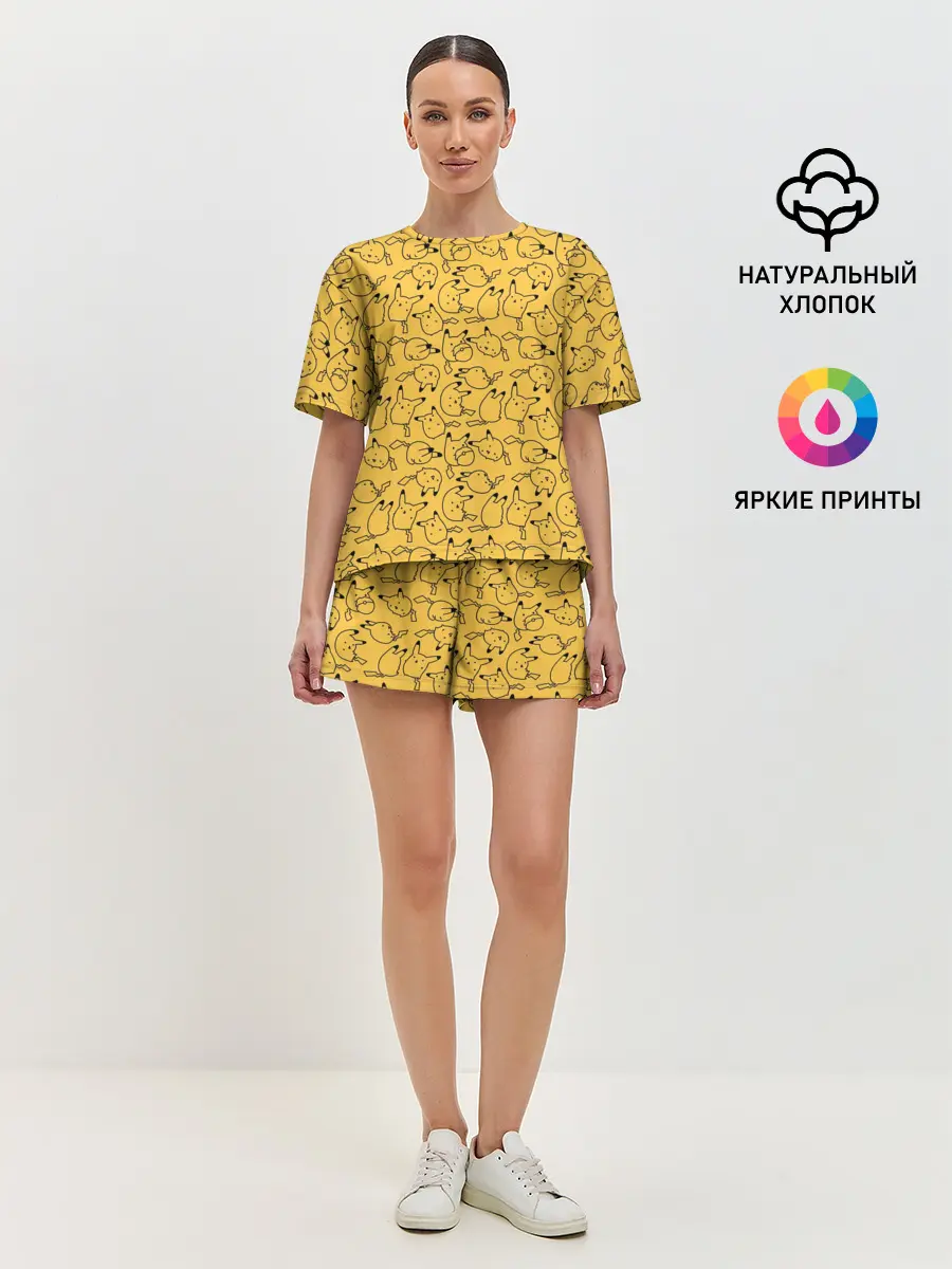 Женская пижама с шортами / Покемон Пикачу