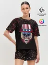 Женская пижама с шортами / Американский череп | American Skull